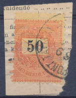 1889 50kr Elfogazva Kivágáson / With Shifted Perforation On Cutting - Otros & Sin Clasificación