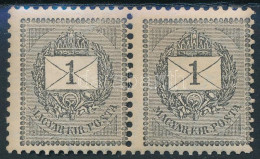 ** 1898 1kr Pár Elfogazva / Mi 41 X Pair With Shifted Perforation - Other & Unclassified