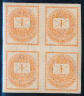 ** 1898 Hírlapbélyeg Négyestömb / Newspaper Stamp Block Of 4 - Andere & Zonder Classificatie