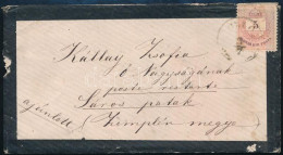 1876 Gyászjelentés 3 X 5kr Bélyeggel, A Hátsó Kettő Kézi érvénytelenítéssel "ÜLLŐ" - "SÁROS N. PATAK / ZEMPL.M." - Sonstige & Ohne Zuordnung