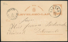 ~1878 2kr Díjjegyes Levelezőlap / PS-card "BÁRÁND" - "DEBRECZEN / VÁROS" - Autres & Non Classés