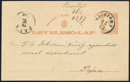 1879 2kr Díjjegyes Levelezőlap / PS-card "UJ-SZŐNY" - "PÁPA" - Other & Unclassified