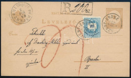 1884 2kr Díjjegyes Levelezőlap 10kr Díjkiegészítéssel / PS-card With Additional Franking "SZENT-ENDRE" - Budapest - Sonstige & Ohne Zuordnung