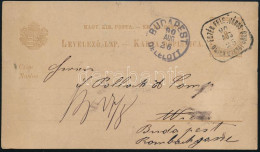 1890 2kr Díjjegyes Levelezőlap Bécsbe, Onnan Budapestre Továbbítva / PS-card To Vienna, Redirected To Budapest "ESZÉK-FE - Otros & Sin Clasificación