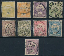 O 1900 9 Db Turul Bélyeg Számvízjellel / 9 Stamps, Number In The Watermark - Other & Unclassified