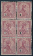 O 1906 1K Hatostömb / Mi 87 C Block Of 6 - Andere & Zonder Classificatie