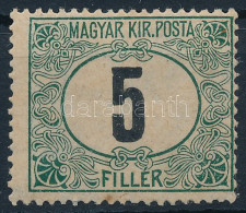 ** 1908 Zöldportó (I.) 5f 4-es Vízjelállás (9.600) / Mi 20X Watermark Position: 4 (barna Folt / Brown Spot) - Andere & Zonder Classificatie