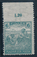 (*) 1916 Arató 6f Felül Vágott / Mi 193 Imperforate Above - Andere & Zonder Classificatie