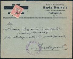 ~1915 Levél Délvidéki Néma Bélyegzéssel, Ritka / Cover With Silent Postmark - Autres & Non Classés
