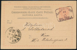 1893 Díjjegyes Levelezőlap / PS-card "K. Und K. MILIT POST XVIII DOLTUZIA" - "WIEN" - Otros & Sin Clasificación