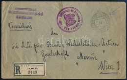 1917 Ajánlott Levél Bécsbe / Registered Cover To Vienna "K.u.k. EP TELEGRAPHEN LUBLIN" - Altri & Non Classificati