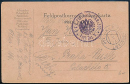 1915 Tábori Posta Levelezőlap / Field Postcard "K.u.K. FESTUNGSKOMMANDO / Vert. Bez. V." + "FP 186" - Autres & Non Classés