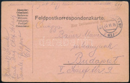 1916 Tábori Posta Levelezőlap / Field Postcard "K.u.k. Werkkommando Tonale Feldpost Zur Beförderung Geeignet" + "FP 611" - Sonstige & Ohne Zuordnung