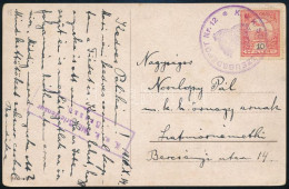 1916 Képeslap Turul 10f Bélyeggel, Brassói Cenzúrával / Postcard With Censorship "K.u.K. ... ZEUGSDEPOT Nr.12." - Autres & Non Classés