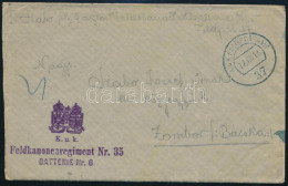 1916 Tábori Posta Levél Tartalommal / Field Post Cover With Content "K.u.k. Feldkanonregiment Nr. 35. Batterie Nr. 6." + - Altri & Non Classificati