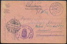 1917 Tábori Posta Levelezőlap / Field Postcard "M. Kir. 305. Honv. Gyalog Ezred I. Zlj. Parancsnokság" + "FP 397" - Altri & Non Classificati