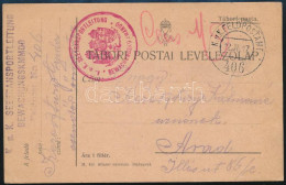 1917 Tábori Posta Levelezőlap / Field Postcard "K.u.K. SEETRANSPORTLEITUNG BEWACHUNGSKOMMANDO" + "FP 406" - Autres & Non Classés