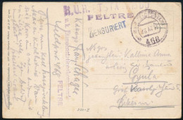 1917 Tábori Posta Képeslap / Field Postcard "K.U.K. ETSTA.KMDO FELTRE" + "FP 468 B" - Otros & Sin Clasificación