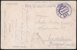 1918 Tábori Posta Képeslap Hadifogoly Munkásszázadtól Küldve / Field Postcard "K.u.k. Arbeiter Kompagnie No. 2057" + "FP - Sonstige & Ohne Zuordnung