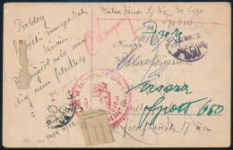 1918 Tábori Posta Képeslap, Ismeretlen Címkével Visszaküldve / Field Postcard, Returned "M.KIR. 40. HADOSZTÁLY" + "TP 65 - Otros & Sin Clasificación