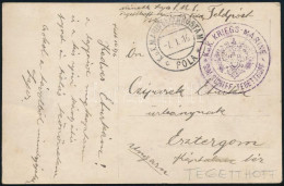 1916 Tábori Posta Képeslap / Field Postcard "S.M. SCHIFF TEGETTHOFF" - Sonstige & Ohne Zuordnung