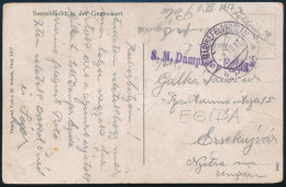 1917 Tábori Posta Képeslap / Field Postcard "S.M. Dampfer Egida" - Andere & Zonder Classificatie