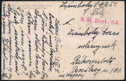 1918 Tábori Posta Képeslap / Field Postcard "S.M. Boot 54" - Sonstige & Ohne Zuordnung