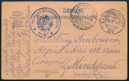 1916 Tábori Posta Levelezőlap / Field Postcard "MOBILES EPIDEMIESPITAL Nr.6." + "FP 224" - Other & Unclassified