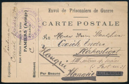 1919 Hadifogoly Levelezőlap Franciaországból Rákosligetre Küldve / POW Postcard From France - Otros & Sin Clasificación