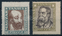 ** 1919 Magyar Tanácsköztársasági Arcképek 60f, 80f Elfogazva / Mi 263, 265 Shifted Perforation - Altri & Non Classificati