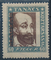 * 1919 Magyar Tanácsköztársasági Arcképek 60f Elcsúszott Középrésszel / Mi 263 With Shifted Middle Part - Altri & Non Classificati