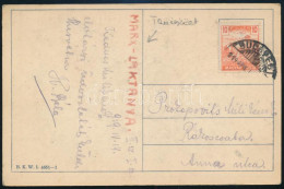 1919 Képeslap Budapestről Rákoscsabára / Postcard - Autres & Non Classés