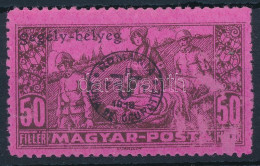 * Debrecen II 1920 Segélybélyeg 50f Fordított S Betű A Felülnyomásban / Mi 100y With Shifted Letter S. Signed: Bodor R! - Altri & Non Classificati