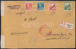 1919 Ajánlott Levél Temesvári Szerb Cenzúrával Chemnitzbe / Registered Censored Cover To Chemnitz "TEMESVÁR - Other & Unclassified