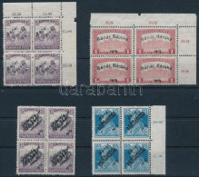 **, * Bánát-Bácska 1919 4 Klf Négyestömb, 1 Bélyeg Falcos / 1 Stamp Hinged. Signed: Bodor - Altri & Non Classificati