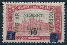 ** Szeged 1919 Parlament 10K/1K A MAGYAR Szóból Hiányzik Az Y / Mi 21 With Plate Variety. Signed: Bodor (rövid Fogak / S - Sonstige & Ohne Zuordnung