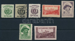(*), *, O Nyugat-Magyarország VII. 1921 7 Db Bélyeg Színváltozatokkal / With Colour Varieties. Signed: Bodor - Other & Unclassified
