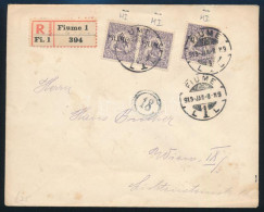 1919 Ajánlott Levél 3 Db M I. Bélyeggel Bécsbe / Registered Cover To Vienna. Signed: Bodor - Sonstige & Ohne Zuordnung