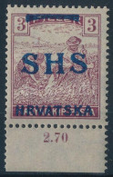 ** SHS 1918 Arató 3f Normál Helyett Világoskék Felülnyomással / Mi 67 With Light Blue Overprint. Signed: Bodor. Certific - Autres & Non Classés