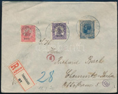 1920 Cenzúrázott Ajánlott Levél Román és Kolozsvári Vegyes Bérmentesítéssel / Censored Registered Postcard With Mixed Fr - Otros & Sin Clasificación