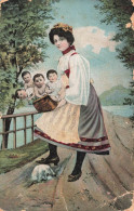 FANTAISIES - Femme - Enfants - Colorisé - Carte Postale Ancienne - Sonstige & Ohne Zuordnung