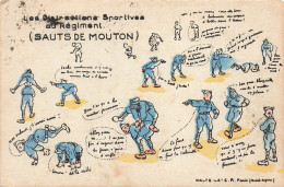 MILITARIA - Régiments - Sauts De Mouton - Dessin - Carte Postale Ancienne - Régiments