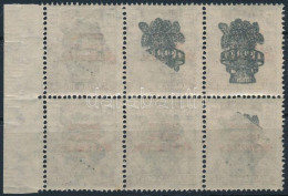 ** 1920 Búzakalász 15f ívszéli Hatostömb Részleges Gépszínátnyomattal / Mi 298 Block Of 6 With Machine Offset - Andere & Zonder Classificatie