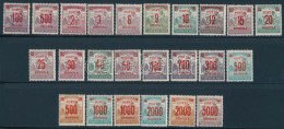 ** 1921/1925 Kisegítő Portó Sor / Mi 68-91 Complete Postage Due Set - Sonstige & Ohne Zuordnung