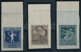 ** 1924 Jótékonyság ívszéli Vágott Sor (25.000) / Mi 380-382 Imperforate Margin Set - Sonstige & Ohne Zuordnung