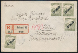 1920 Ajánlott Levél 5 Db Bélyeggel Kölnbe / Registered Cover With 5 Stamps To Köln - Otros & Sin Clasificación