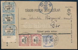 1922 Levelezőlap 6 Db Bélyeggel (5 Hivatalos) / Postcard With 6 Stamps (5 Official) "CSORNA" - "DÖR" - Sonstige & Ohne Zuordnung