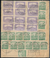 1923 Sommás Feladólap 4 Levélről 9.200K Bérmentesítéssel / Dispatch Note Of 4 Insured Covers "PINCZEHELY" - Budapest - Otros & Sin Clasificación