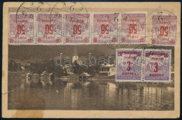 1923 Képeslap Ausztriából Budapestre, 306K Portóval, Közte Hármaslyukasztású Bélyegek / Postcard From Austria To Budapes - Other & Unclassified