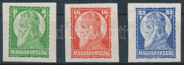 ** 1928 Szent István I. Vágott Sor (40.000) / Mi 438-440 Imperforate Set - Other & Unclassified